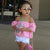 2020 INS Girls Outfits Children Clothing Set Off-the-shoulder Tops And Shorts 2-piece Set Kids Wear Clothes Recommend