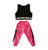 Teenagers Kids Hip Hop Clothing  Set Crop Sweatshirt Tops Pink Green Pants for Girls Dance Costume Ballroom Dancing Clothes Wear