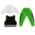 Teenagers Kids Hip Hop Clothing  Set Crop Sweatshirt Tops Pink Green Pants for Girls Dance Costume Ballroom Dancing Clothes Wear